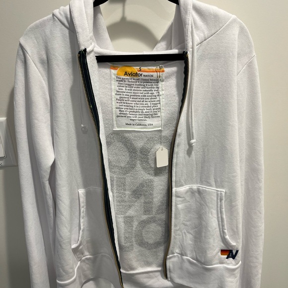 Aviator Nation “Rock and Roll”  zip-up hooded sweat jacket - Picture 7 of 10